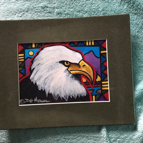 DG House Signed Numbered Eagle Print 8x10” Matted - Picture 4 of 8
